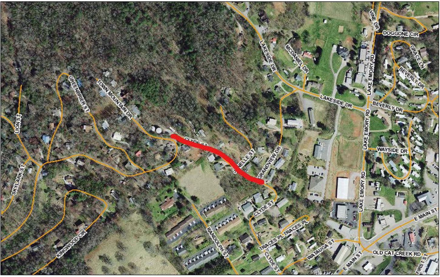 clyde street waterline improvement franklin nc